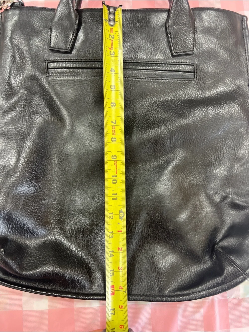 Matt & Nat Black Messenger Tote with Detachable Strap